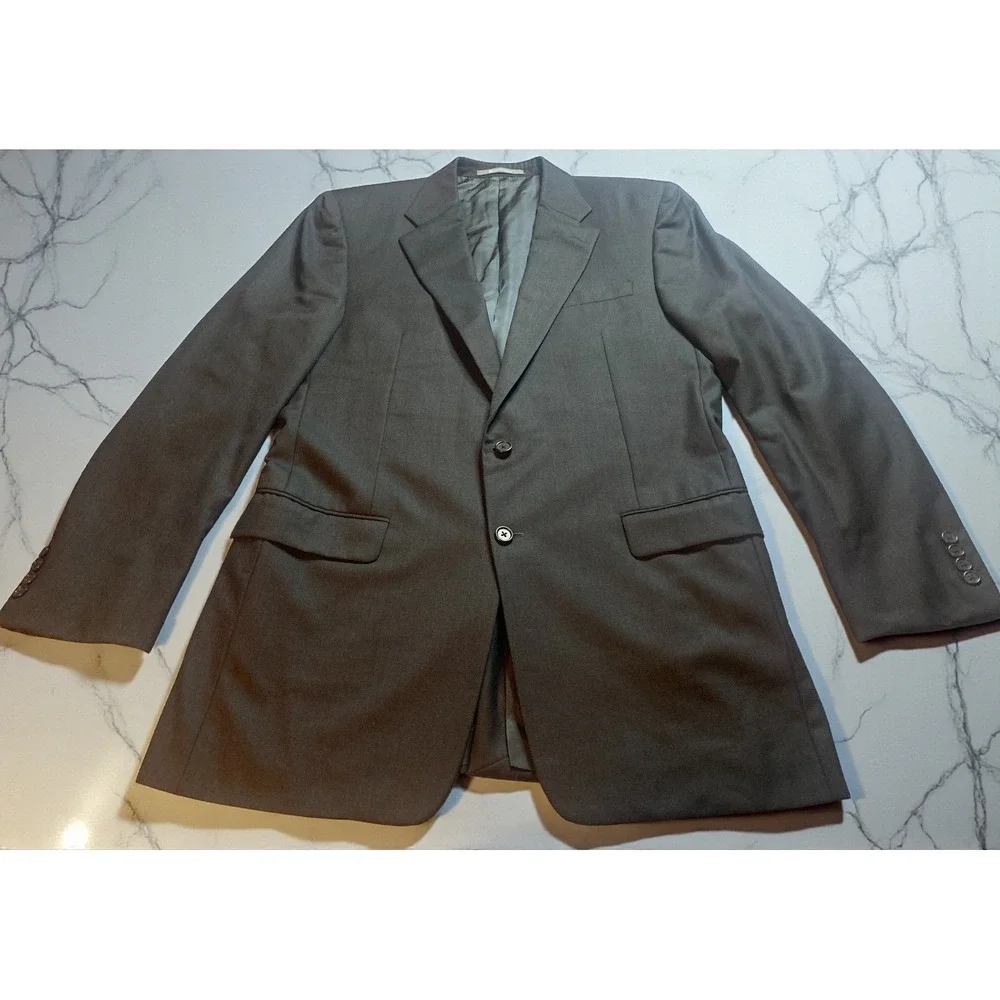 Hickey Freeman Nordstrom 100% Wool Super 120s Suit Jacket Blazer Mens 42 Long